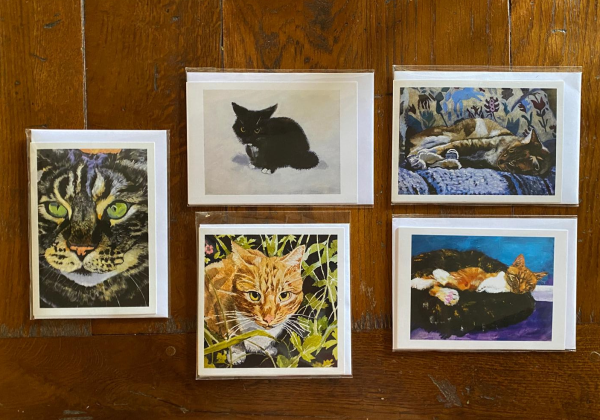 'In the Company of Cats' - Set of 5 Cat Greeting Cards