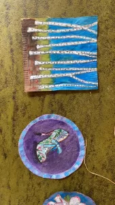 miniature paintings on tea bags